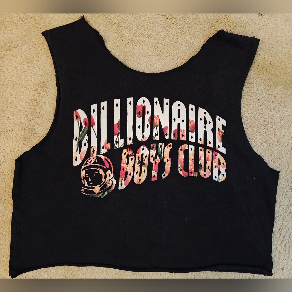 Billionaire Boys Club Tropical Island Fill Arch Logo Crop Tank Top.